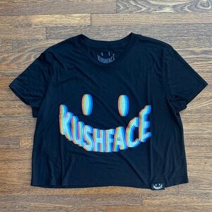 Women’s Black Lightweight Cotton Cropped Logo T-shirt